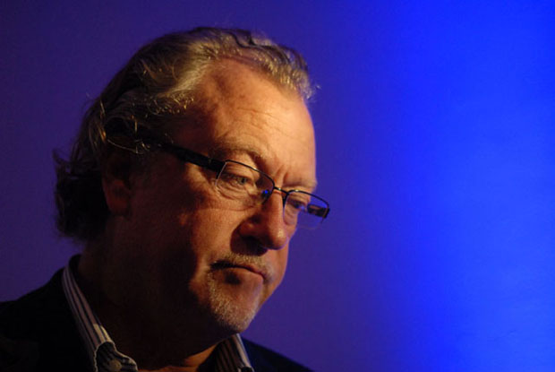 Jon Lee Anderson durante clausura del Foro Centroamericano de Periodismo 2012. Foto: Mauro Arias.